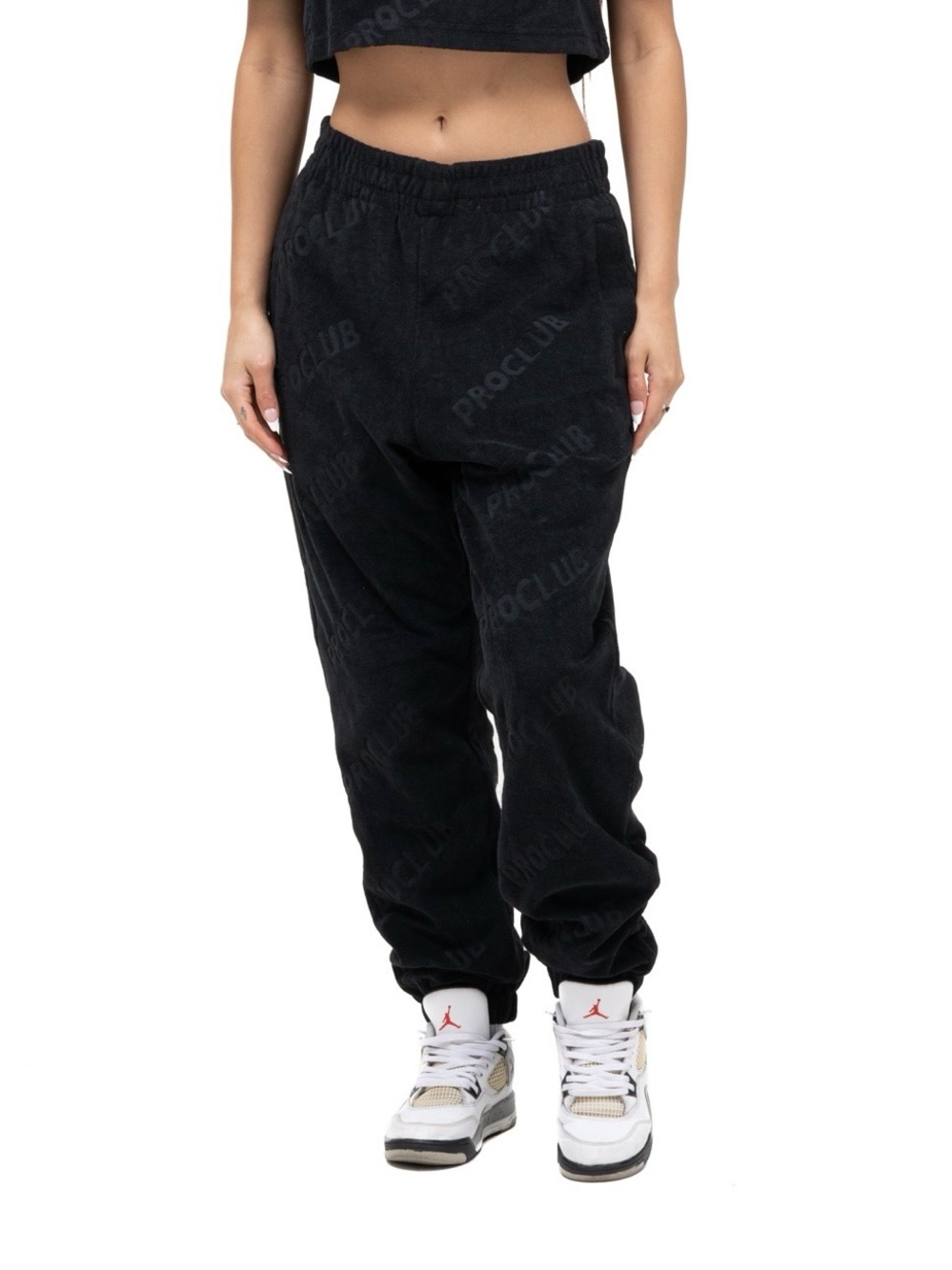 🎲 PRO CLUB ♠️  Twill Canvas Jogger Pants Black